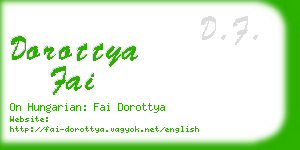 dorottya fai business card